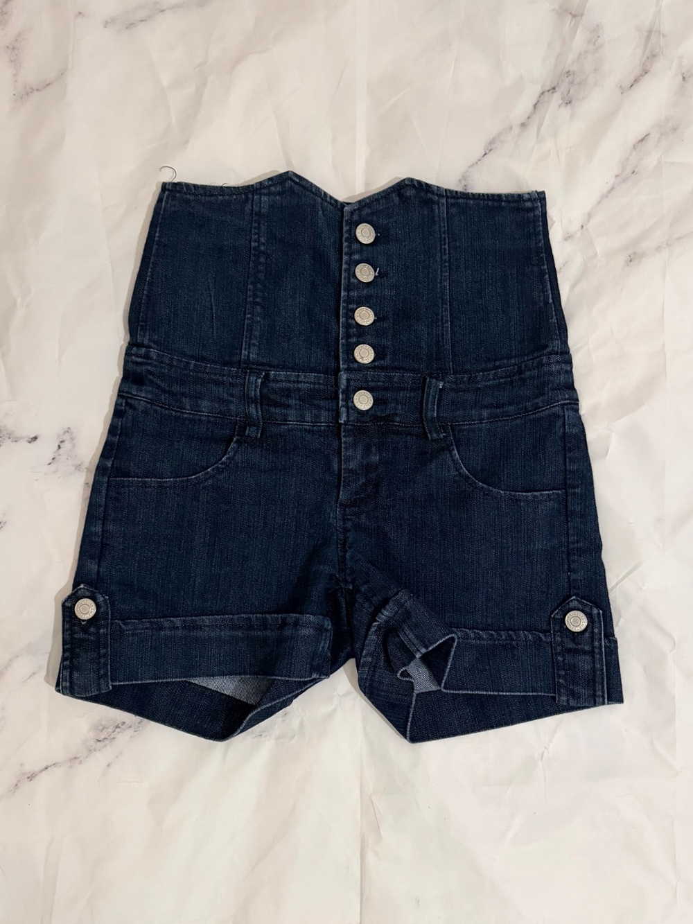 Women’s forever twenty one high rise jean shorts with five buttons